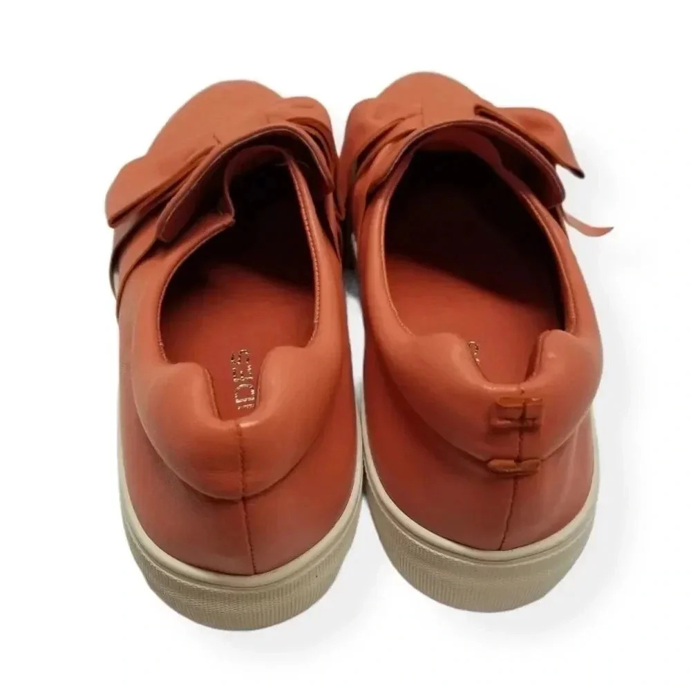 {J/SLIDES NYC} Beauty Bow Sneakersin Coral Pink Slip-on Loafers - Picture 6 of 15